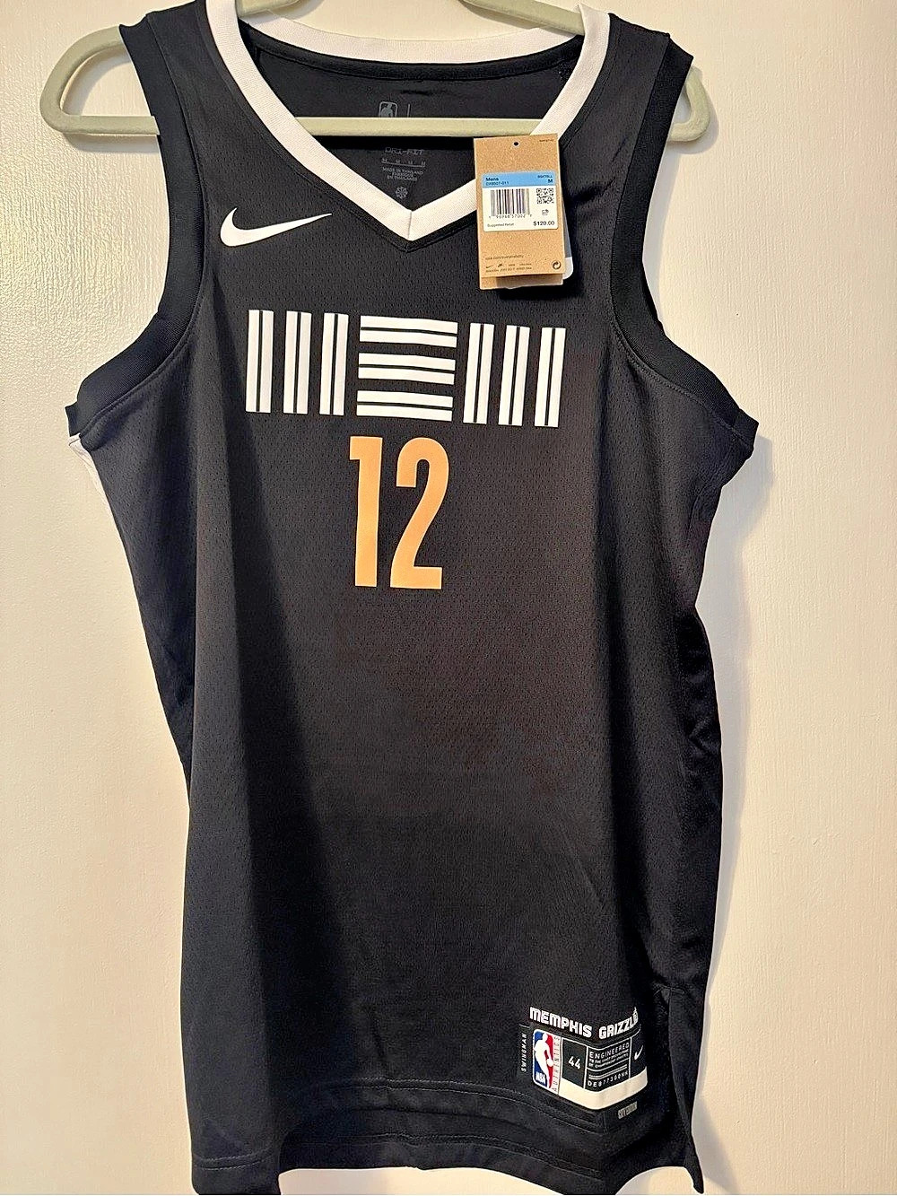 Nike Ja Morant Memphis Grizzlies Icon Edition Swingman Jersey Men's Black medium